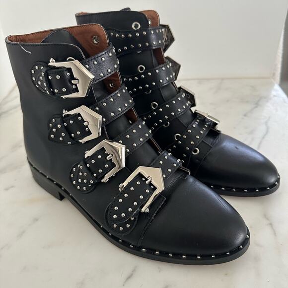 Leather buckle boots size 37 - Picture 1 of 9